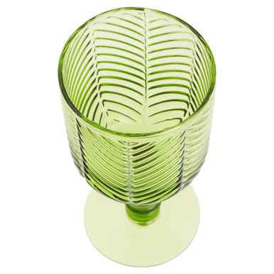 Fleur Set Of Four Green Wine Glasses