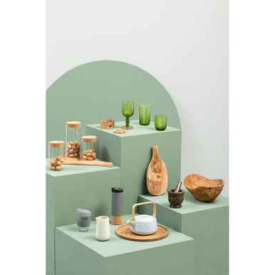 Fleur Set Of Four Green Wine Glasses