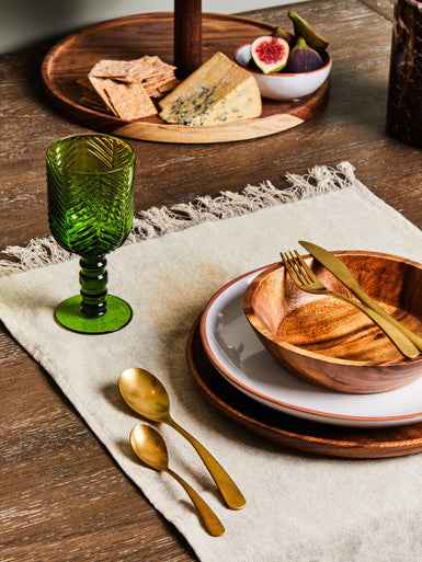 Fleur Set Of Four Green Wine Glasses