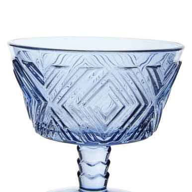 Fleur Set Of Four Blue Dessert Dishes