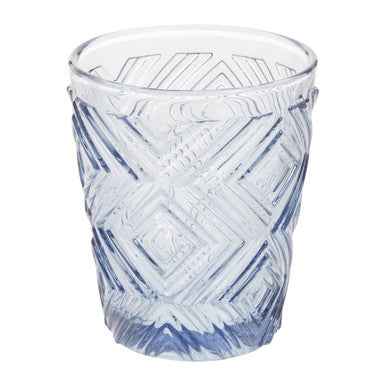 Fleur Set Of Four Embossed Blue Tumblers