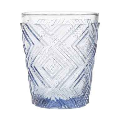 Fleur Set Of Four Embossed Blue Tumblers