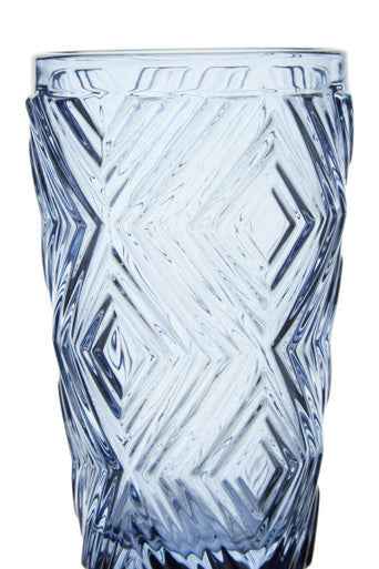 Fleur Set Of Four Blue Highball Glasses