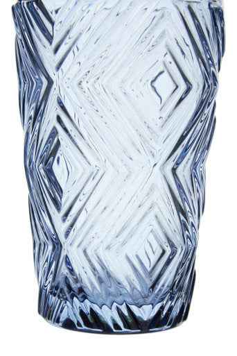 Fleur Set Of Four Blue Highball Glasses