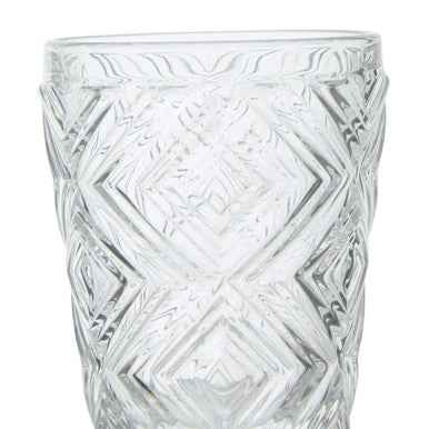 Fleur Set Of Four Clear Glass Tumblers
