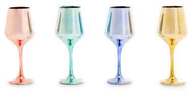 Mimo Set Of Four Wine Glasses In Assorted Colours