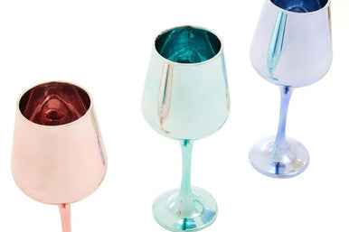 Mimo Set Of Four Wine Glasses In Assorted Colours