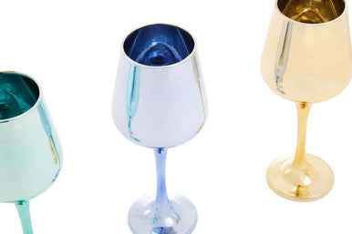 Mimo Set Of Four Wine Glasses In Assorted Colours