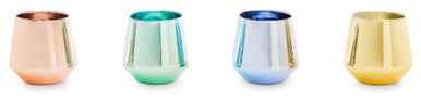 Mimo Set Of Four Glass Tumblers In Assorted Colours