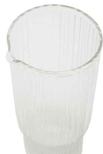 Juno Ribbed Glass And Jug Three Piece Set