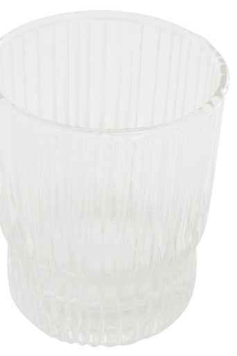 Juno Ribbed Glass And Jug Three Piece Set