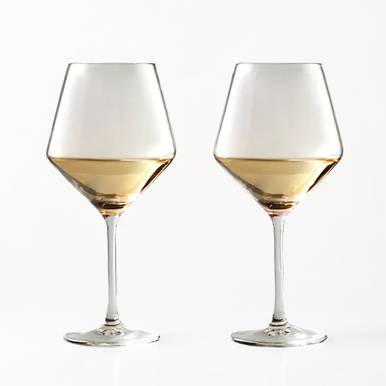 Ada Set Of 2 Crystal Burgundy Glasses