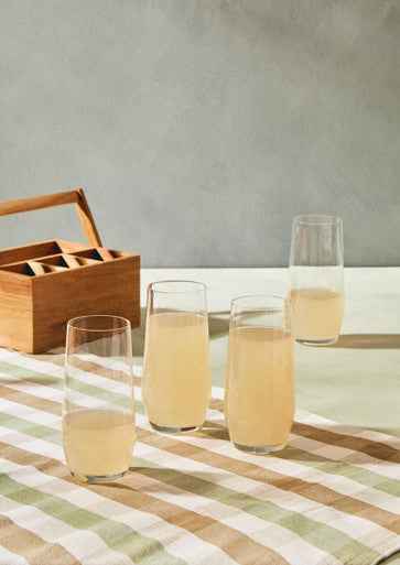 Ada Set Of 4 Crystal High Ball Glasses