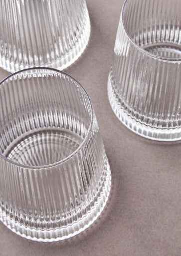 Eldon Set Of Four Ribbed Glass Tumblers