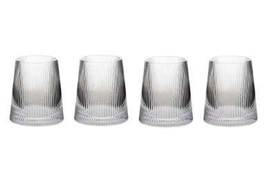 Eldon Set of 4 Ribbed Glass Tumblers