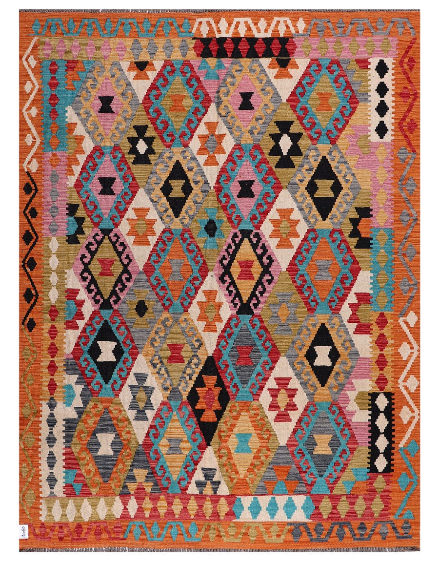 Maimana Afghanistan Kilim Rug - 241 x182 cm