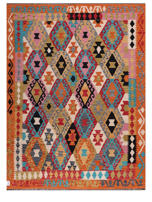 Maimana Afghanistan Kilim Rug - 241 x182 cm