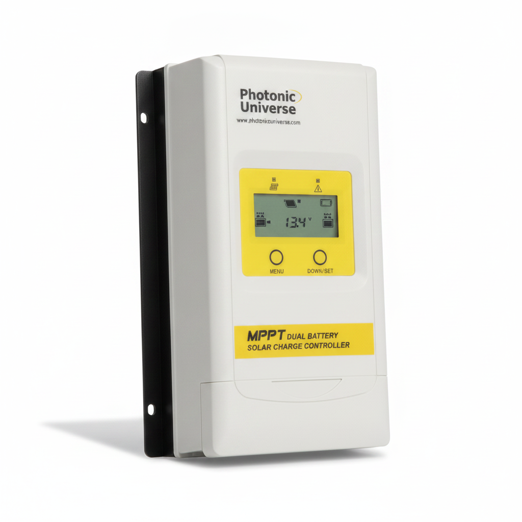 High efficiency 20A dual battery MPPT solar charge controller