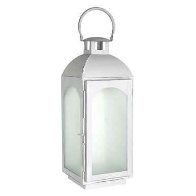 White Wash Small Mild Steel Lantern
