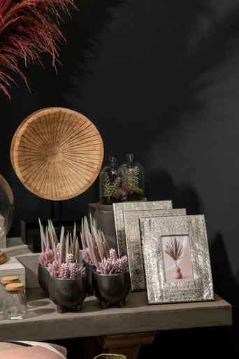 Fidel Large Carved Wood Disc On Stand