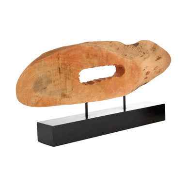 Fidel Natual Mango Wood Slice Sculpture