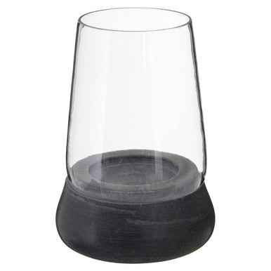 Kira Complements Grey Marble And Glass Candle Holder