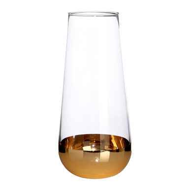 Horizon Clear And Gold Finish Vase