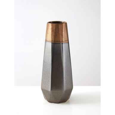 Jet Small Metallic Vase