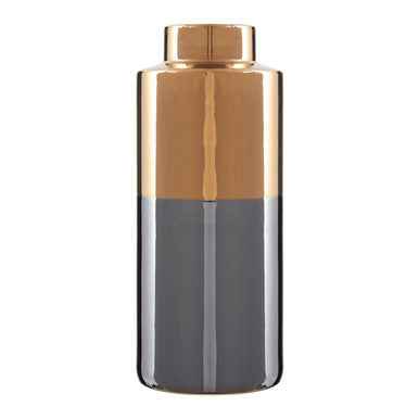Stellar Grey Large Metallic Vase