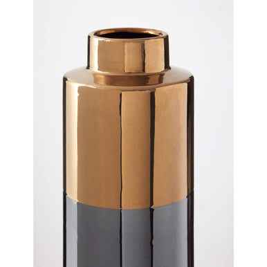 Stellar Grey Large Metallic Vase