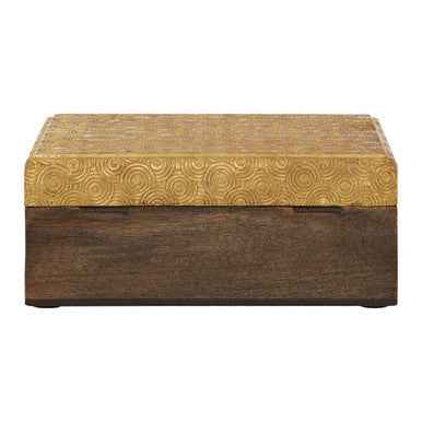 Bowerbird Gold Disc Design Large Trinket Box