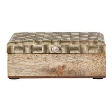 Bowerbird Metallic Hatched Small Trinket Box