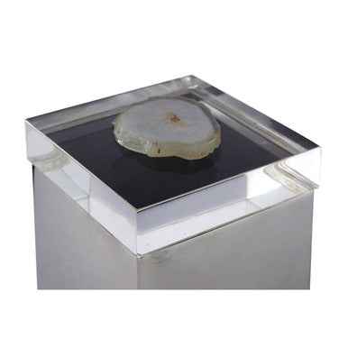 Bowerbird White Agate Small Trinket Box