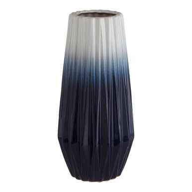 Azul Large Ombre Vase In Blue