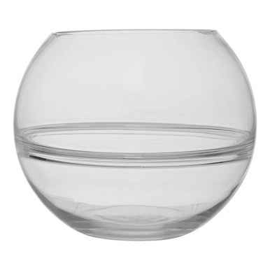 Optik Clear Glass Round Vase