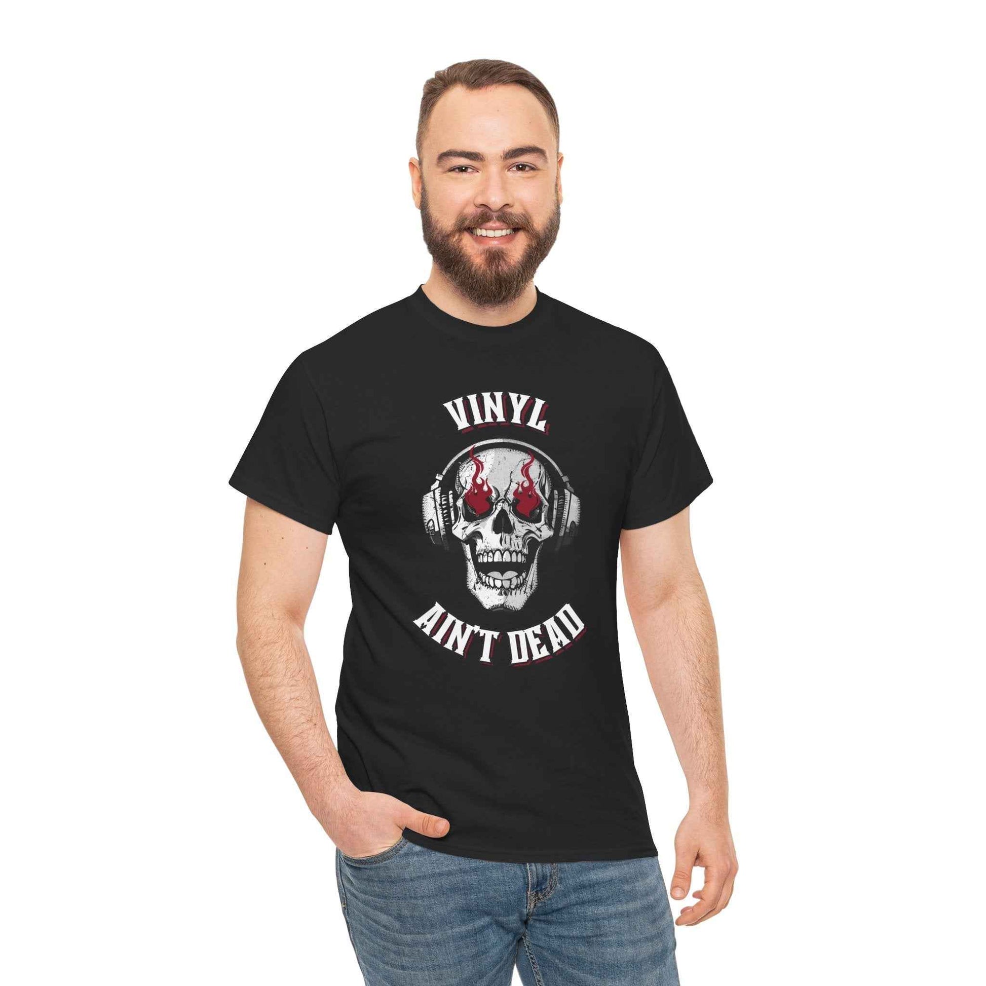 'Vinyl Ain't Dead' Skull Men's T-Shirt