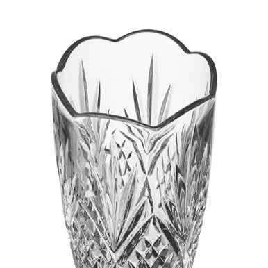 Beaufort Crystal Scalloped Vase