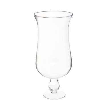 Ambra Clear Glass Fluted Vase.