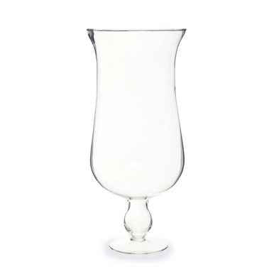 Ambra Clear Glass Fluted Vase.