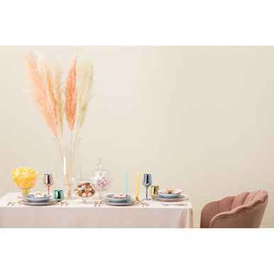 Ambra Clear Glass Fluted Vase.