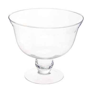 Ambra Clear Glass Footed Bowl