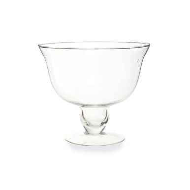 Ambra Clear Glass Footed Bowl