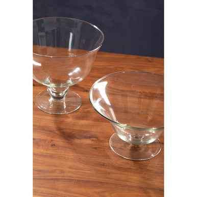 Ambra Clear Glass Footed Bowl