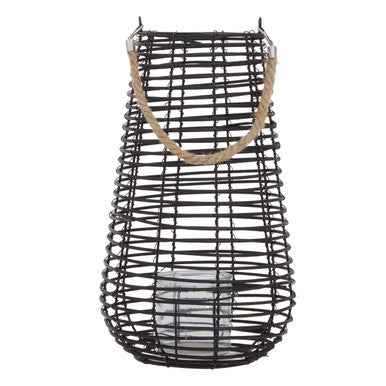 Lentigo Large Black Rattan Lantern