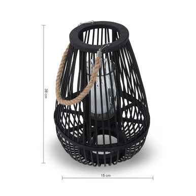Lentigo Small Black Bamboo Lantern
