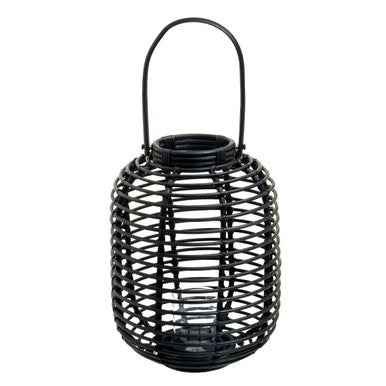 Mataram Small Black Natural Rattan Lantern