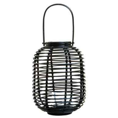 Mataram Small Black Natural Rattan Lantern