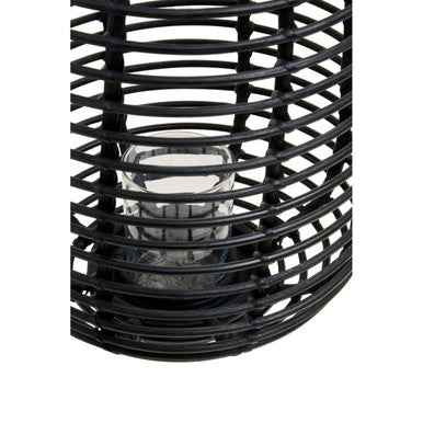 Mataram Small Black Natural Rattan Lantern