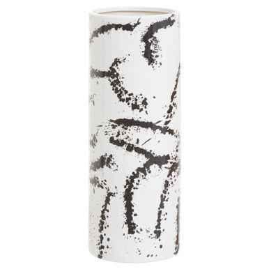 Sorrell Large Black And White Ceramic Vase
