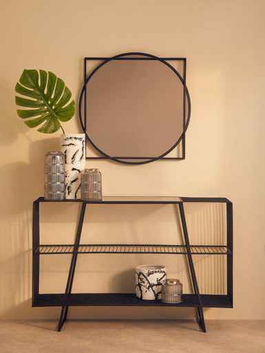 Sorrell Large Black And White Ceramic Vase